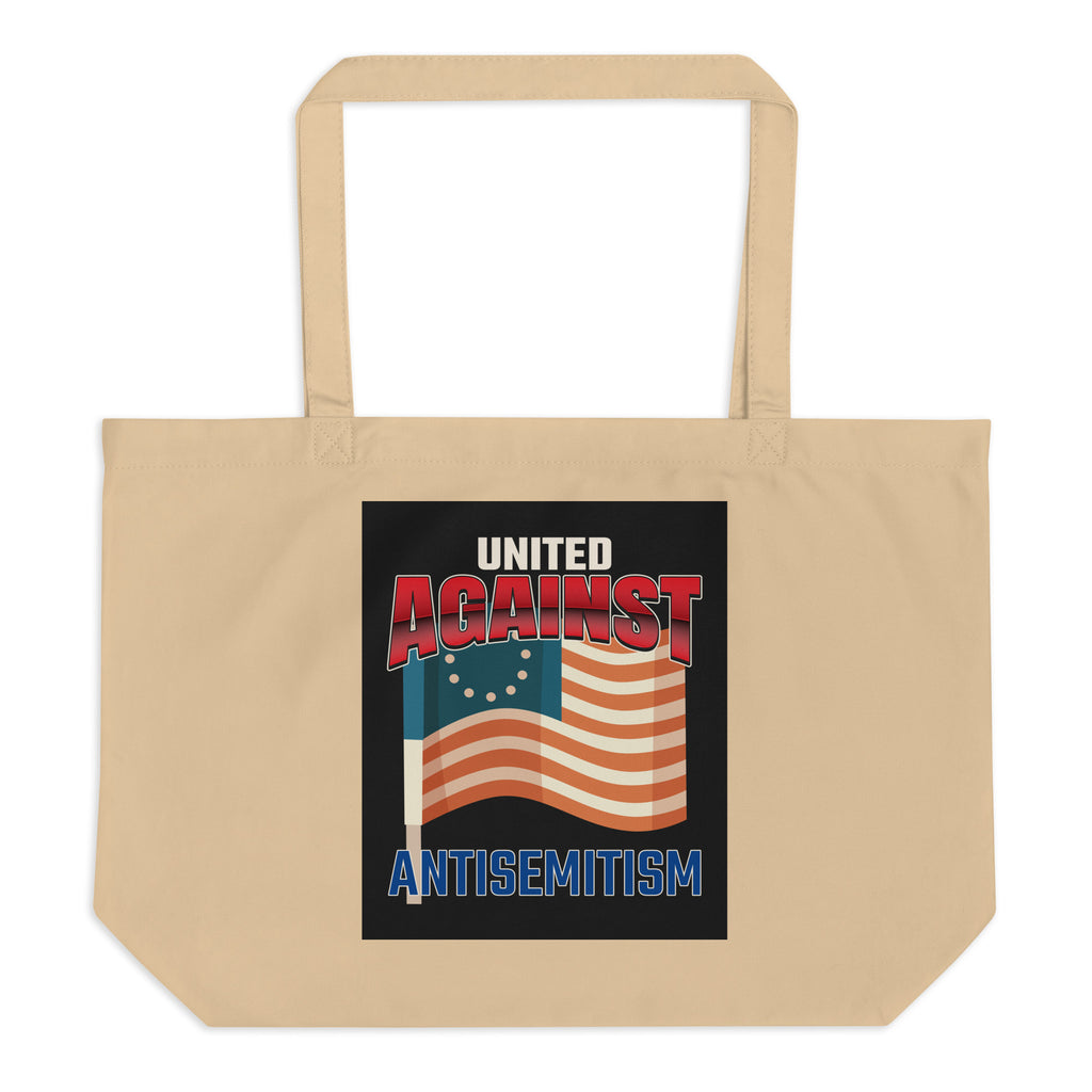USA Edition | United Against Antisemitism | Large Organic Tote Bag