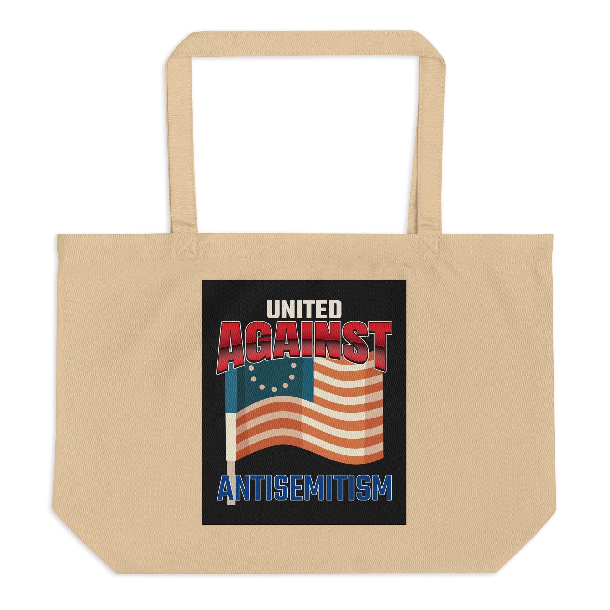 USA Edition | United Against Antisemitism | Large Organic Tote Bag