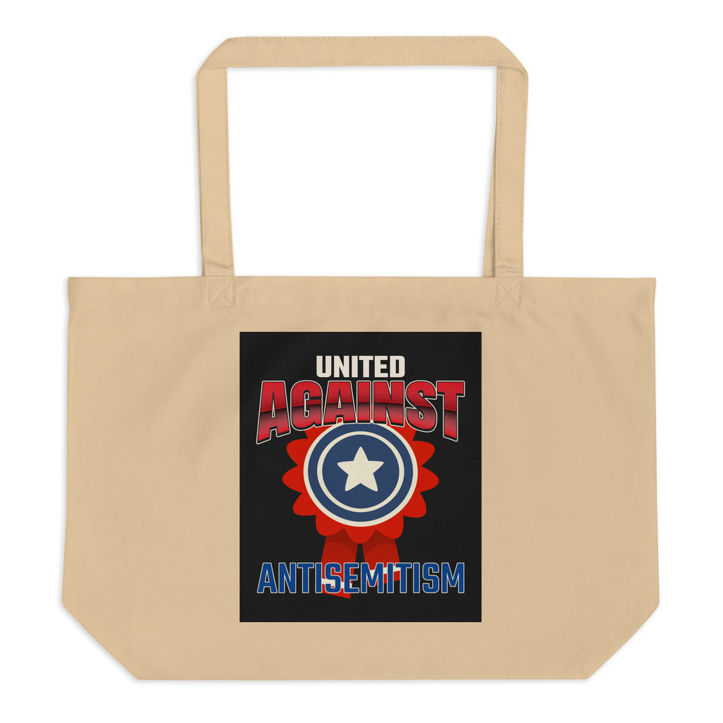 USA Edition | United Against Antisemitism | Large Organic Tote Bag