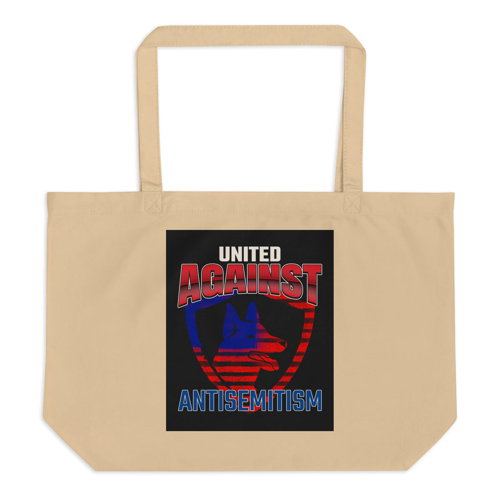 USA Edition | United Against Antisemitism | Large Organic Tote Bag