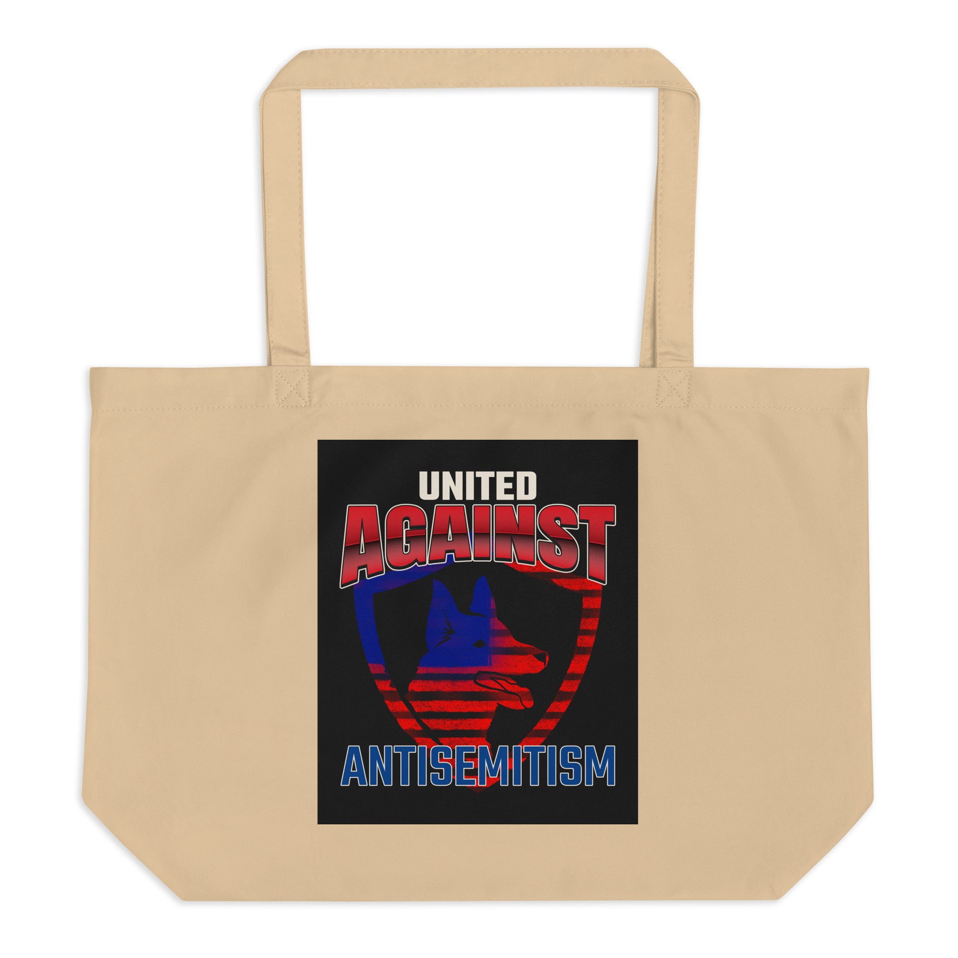 USA Edition | United Against Antisemitism | Large Organic Tote Bag