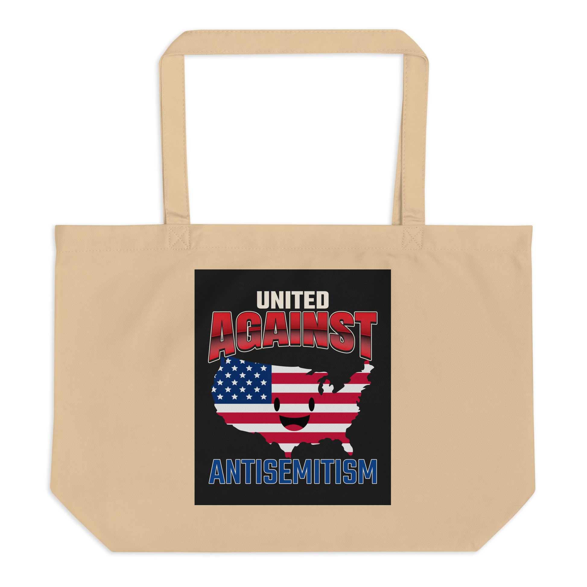 USA Edition | United Against Antisemitism | Large Organic Tote Bag