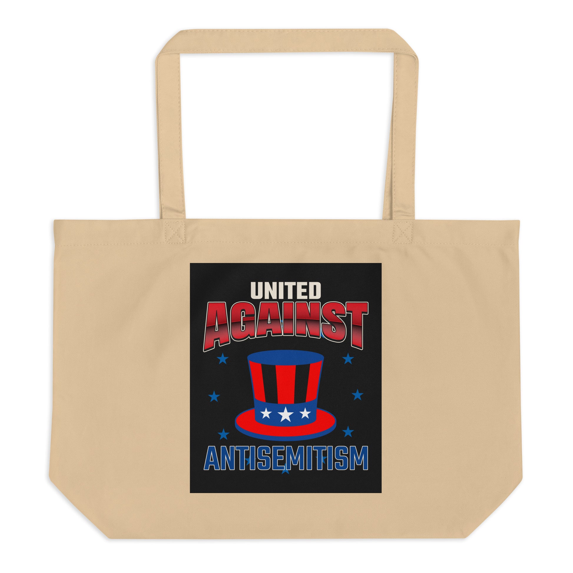 USA Edition | United Against Antisemitism | Large Organic Tote Bag