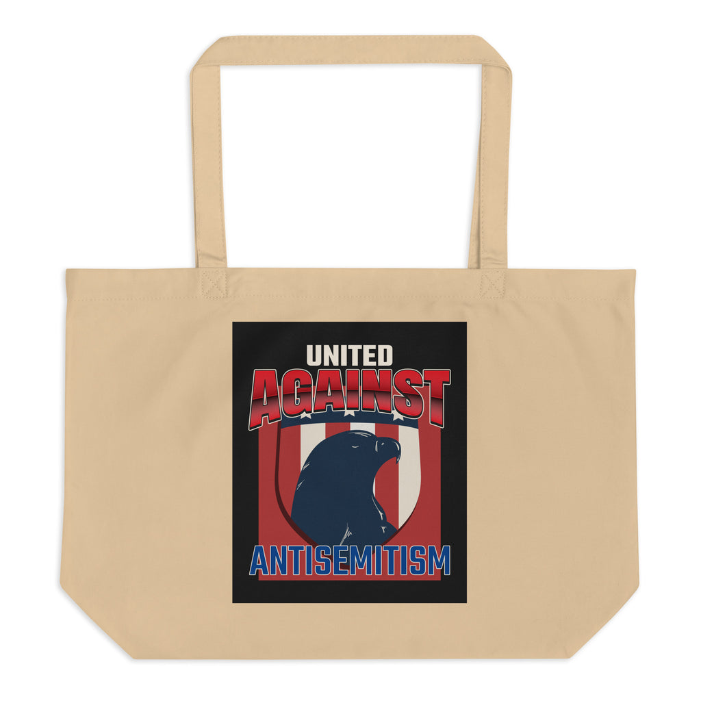 USA Edition | United Against Antisemitism | Large Organic Tote Bag