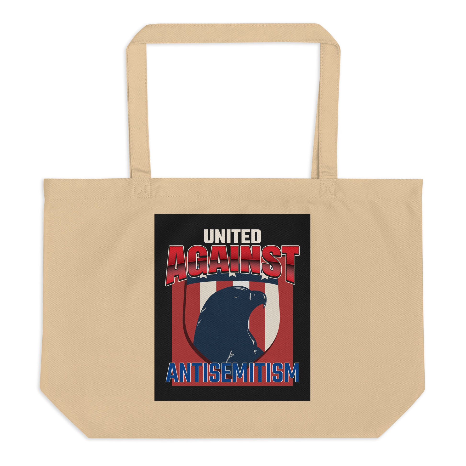 USA Edition | United Against Antisemitism | Large Organic Tote Bag