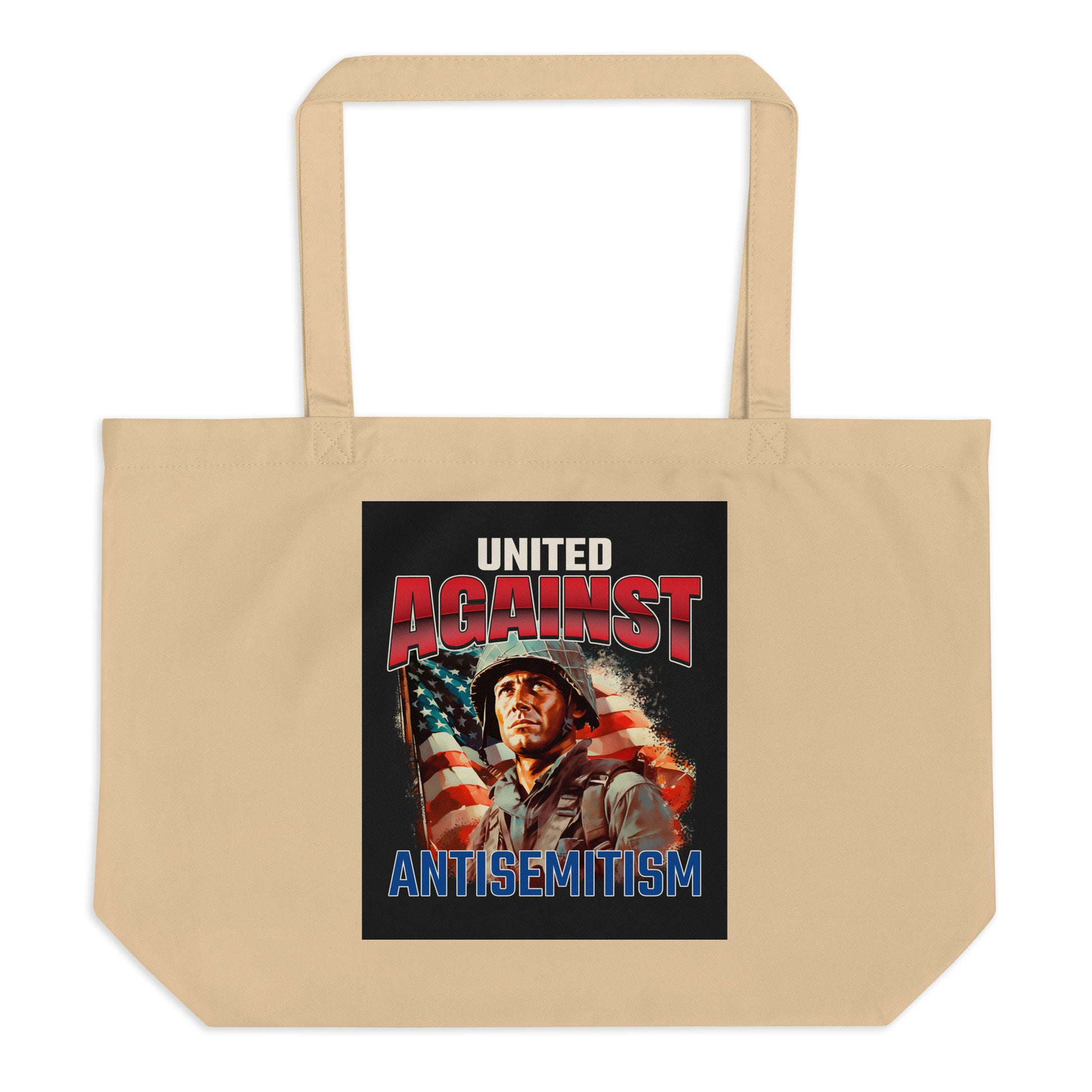 USA Edition | United Against Antisemitism | Large Organic Tote Bag