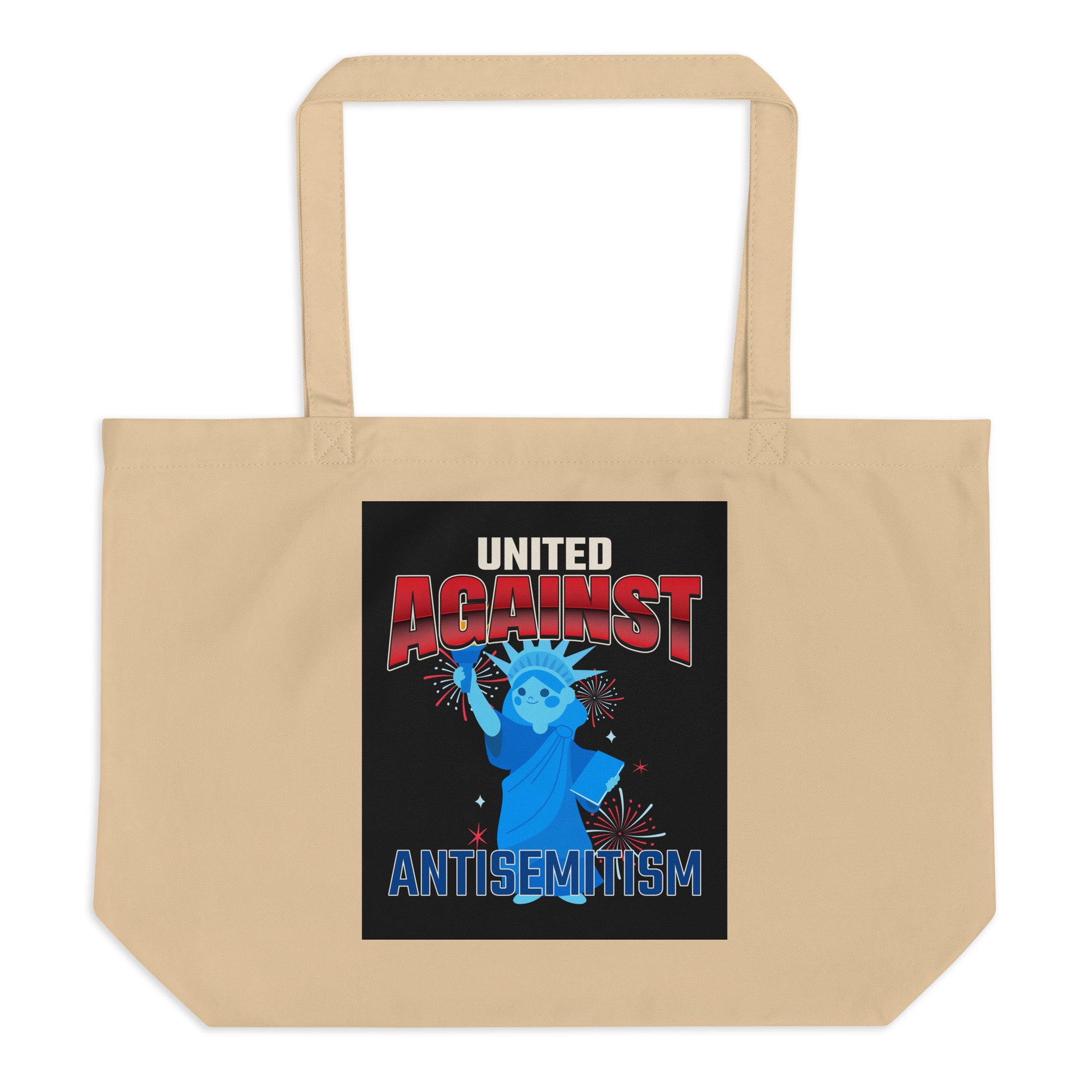 USA Edition | United Against Antisemitism | Large Organic Tote Bag