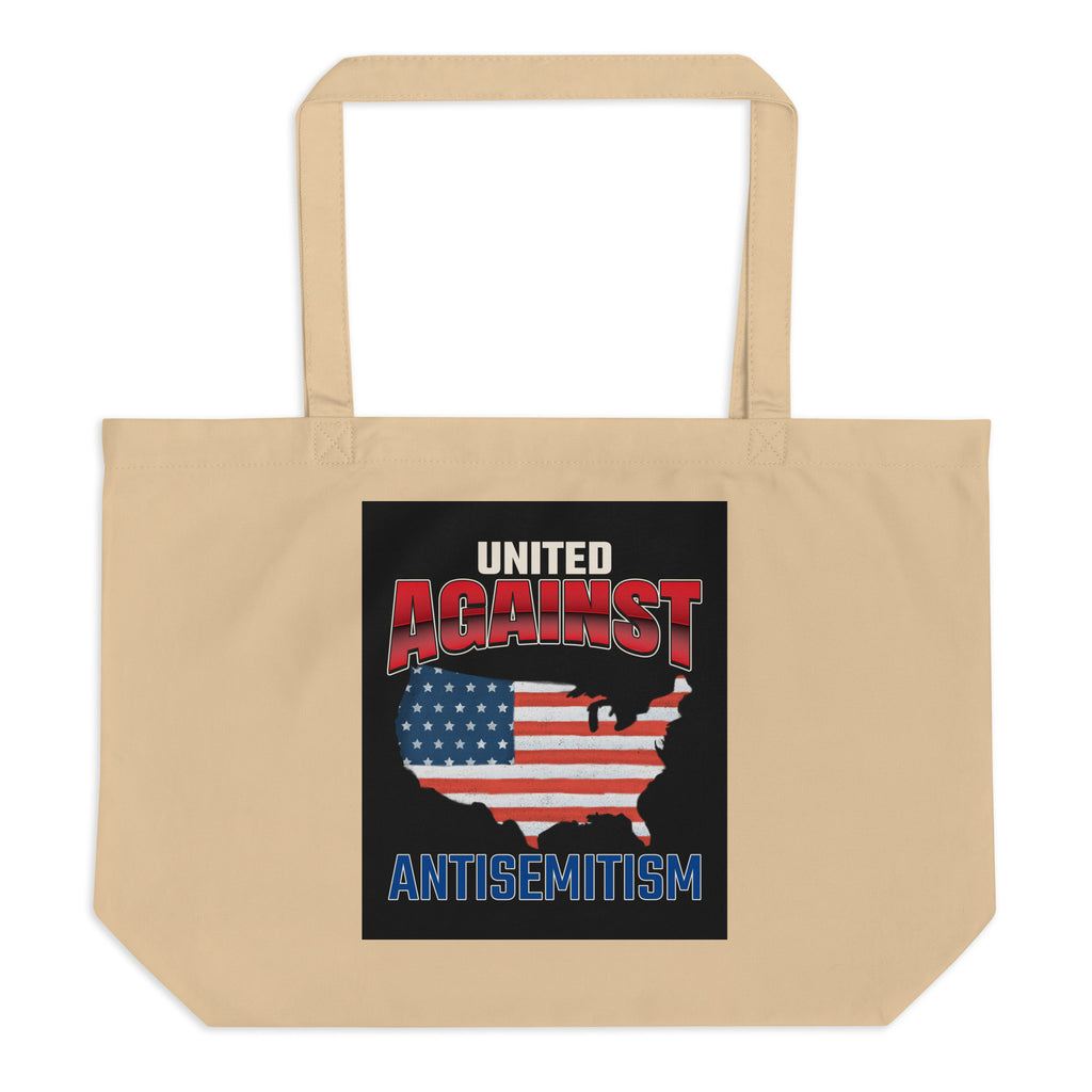 USA Edition | United Against Antisemitism | Large Organic Tote Bag