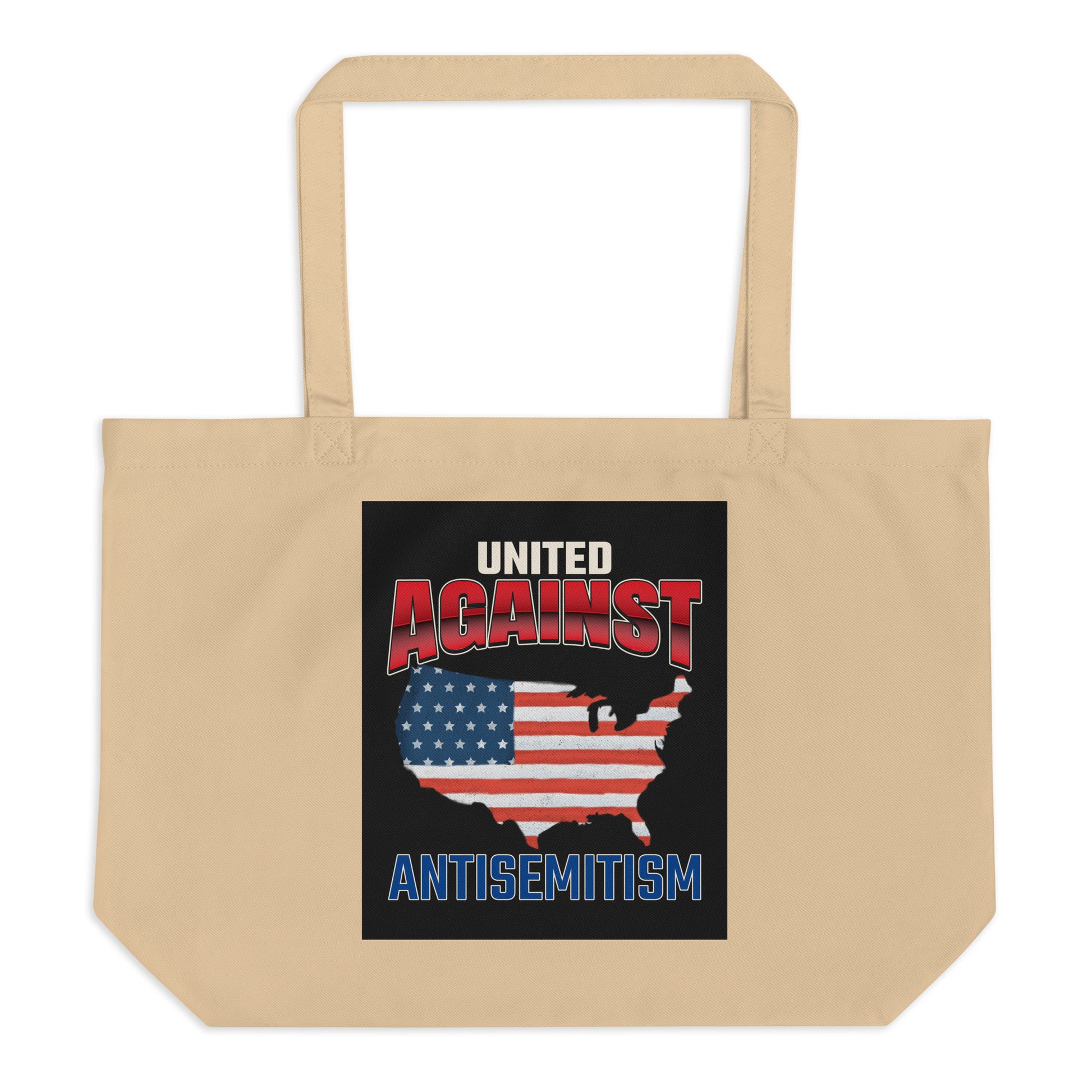 USA Edition | United Against Antisemitism | Large Organic Tote Bag