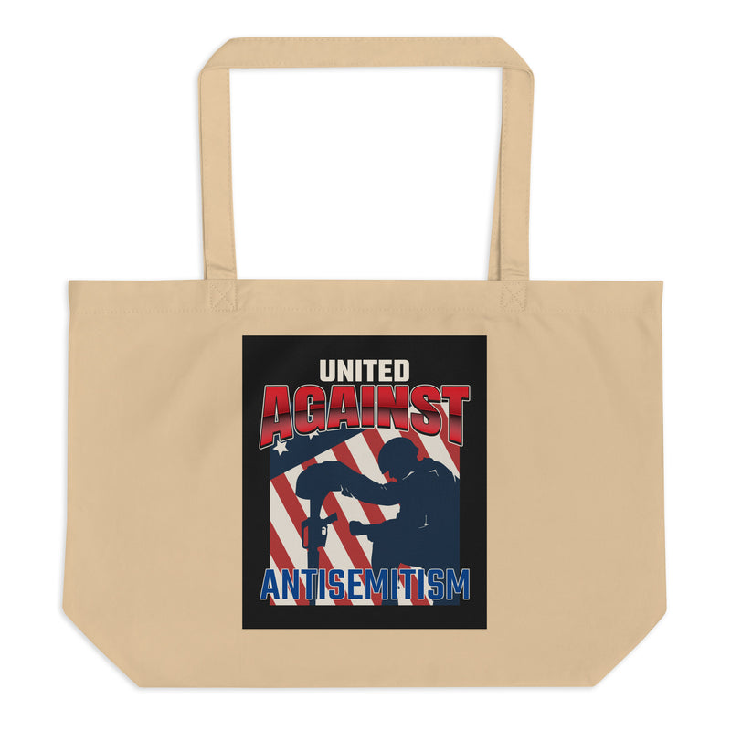 USA Edition | United Against Antisemitism | Large Organic Tote Bag