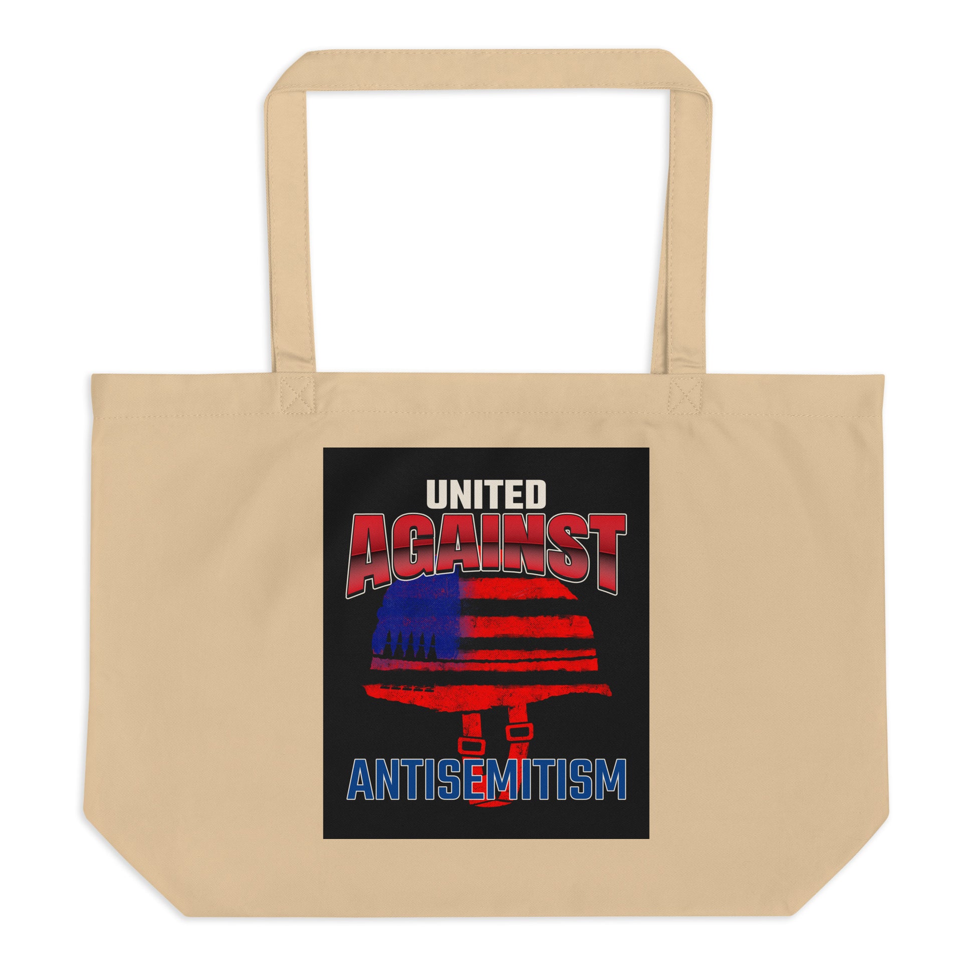 USA Edition | United Against Antisemitism | Large Organic Tote Bag