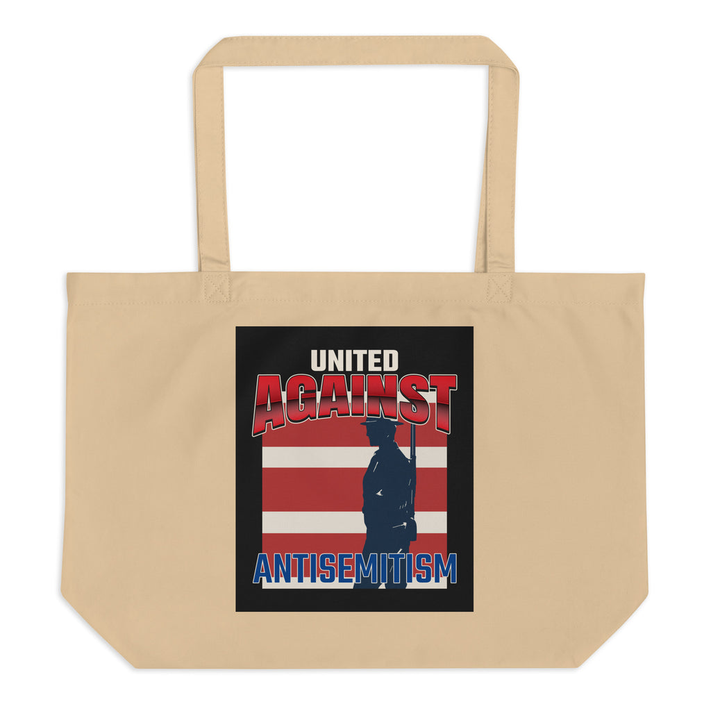 USA Edition | United Against Antisemitism | Large Organic Tote Bag