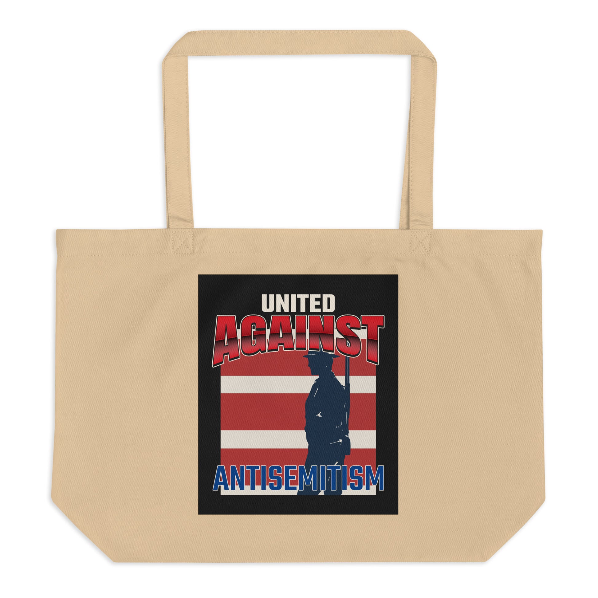 USA Edition | United Against Antisemitism | Large Organic Tote Bag