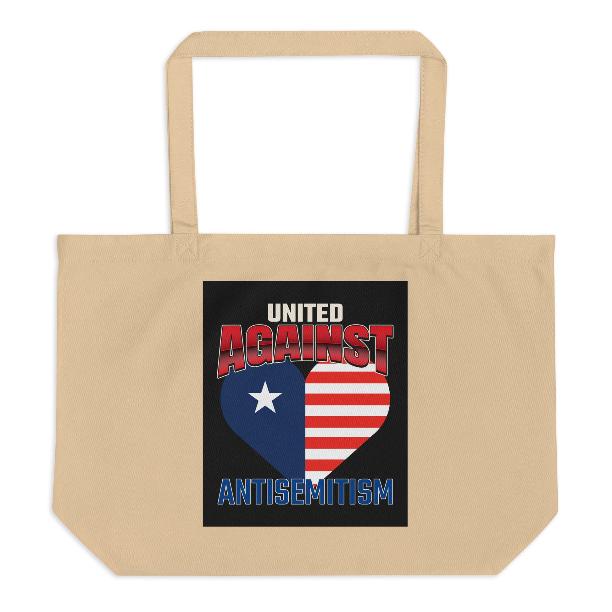 USA Edition | United Against Antisemitism | Large Organic Tote Bag
