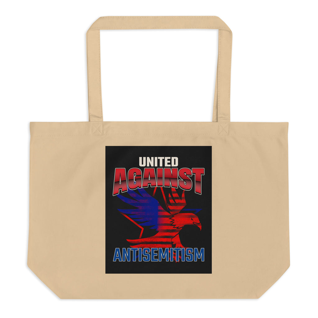 USA Edition | United Against Antisemitism | Large Organic Tote Bag