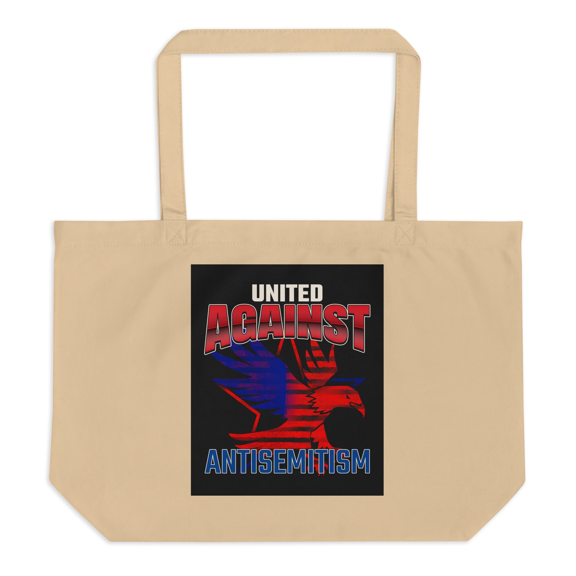 USA Edition | United Against Antisemitism | Large Organic Tote Bag