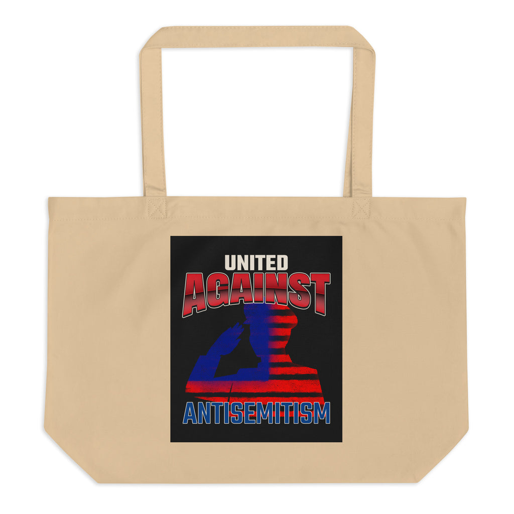 USA Edition | United Against Antisemitism | Large Organic Tote Bag