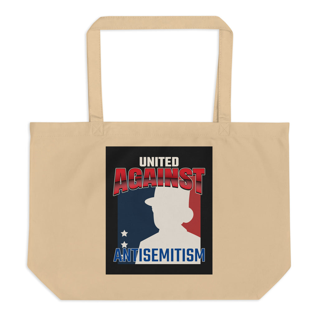 USA Edition | United Against Antisemitism | Large Organic Tote Bag