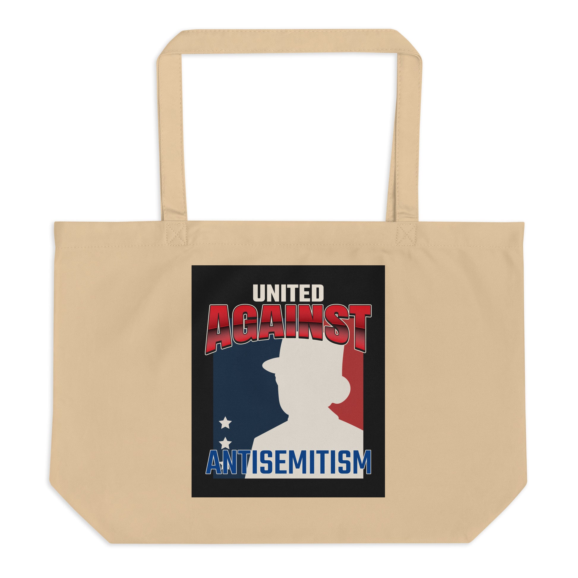USA Edition | United Against Antisemitism | Large Organic Tote Bag
