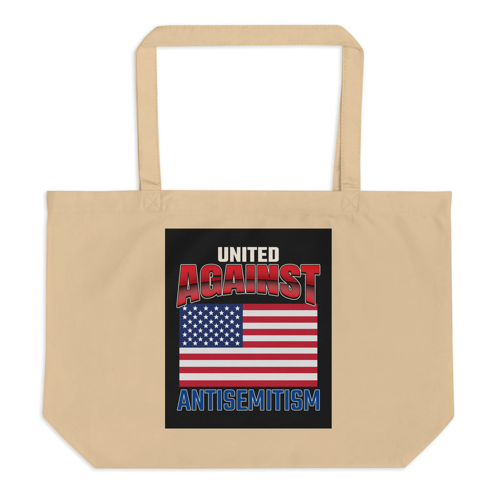 USA Edition | United Against Antisemitism | Large Organic Tote Bag