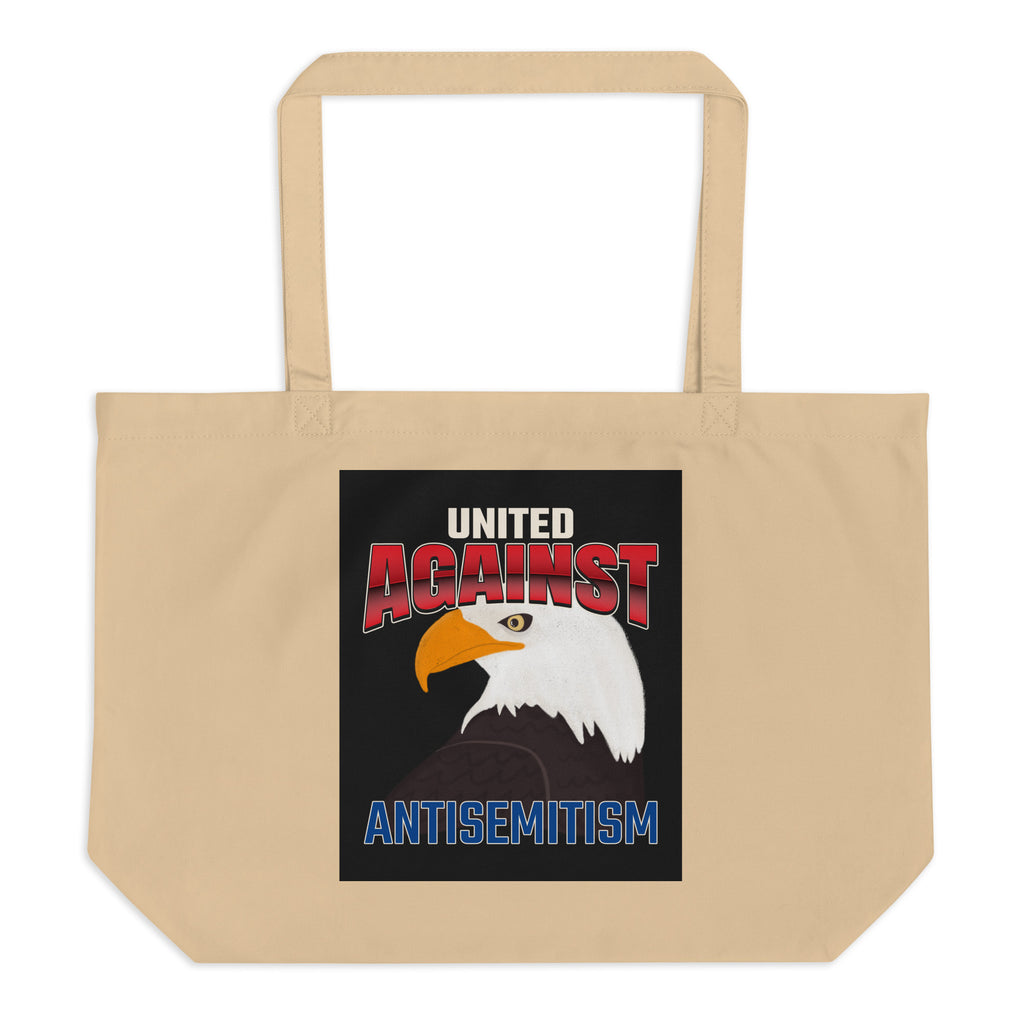 USA Edition | United Against Antisemitism | Large Organic Tote Bag