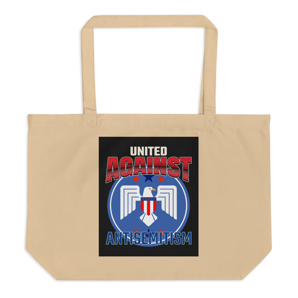 USA Edition | United Against Antisemitism | Large Organic Tote Bag