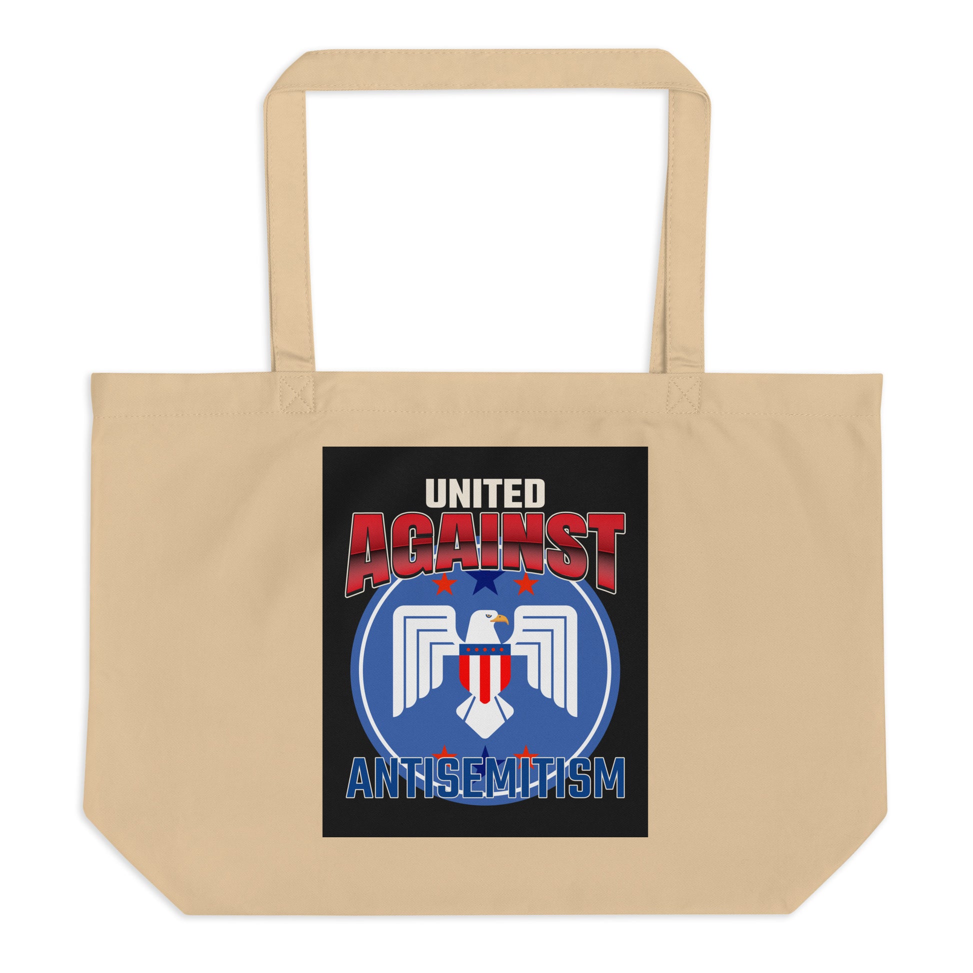 USA Edition | United Against Antisemitism | Large Organic Tote Bag