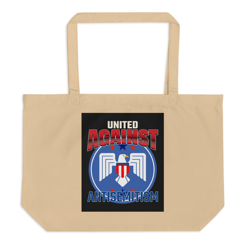 USA Edition | United Against Antisemitism | Large Organic Tote Bag