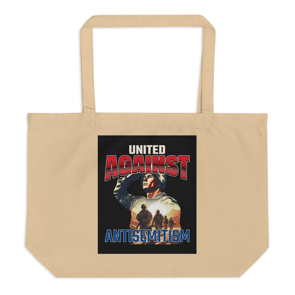 USA Edition | United Against Antisemitism | Large Organic Tote Bag