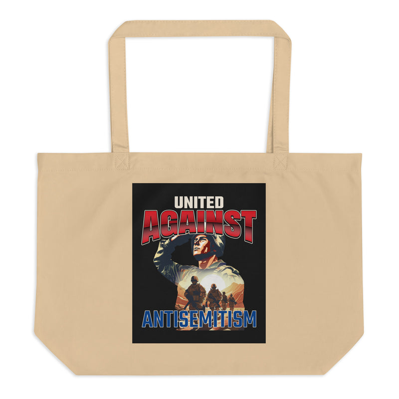 USA Edition | United Against Antisemitism | Large Organic Tote Bag