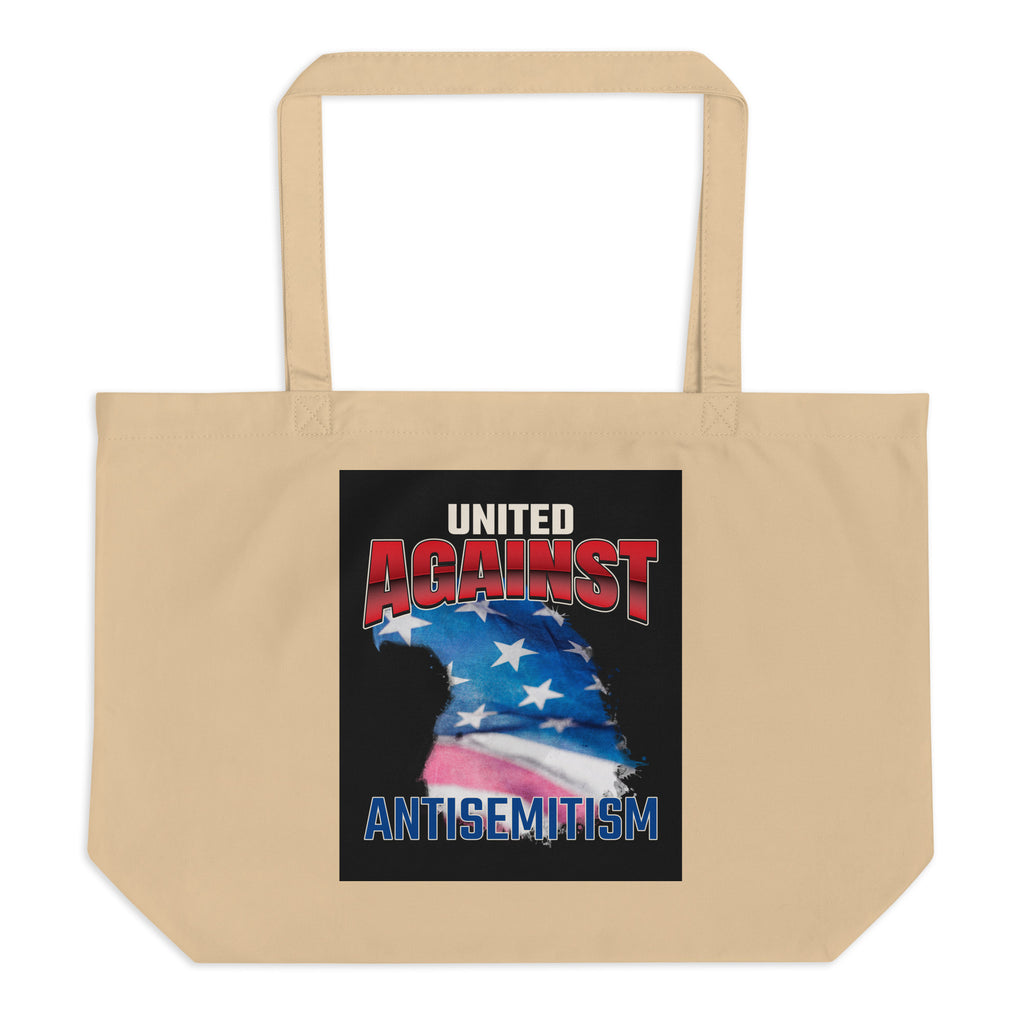 USA Edition | United Against Antisemitism | Large Organic Tote Bag