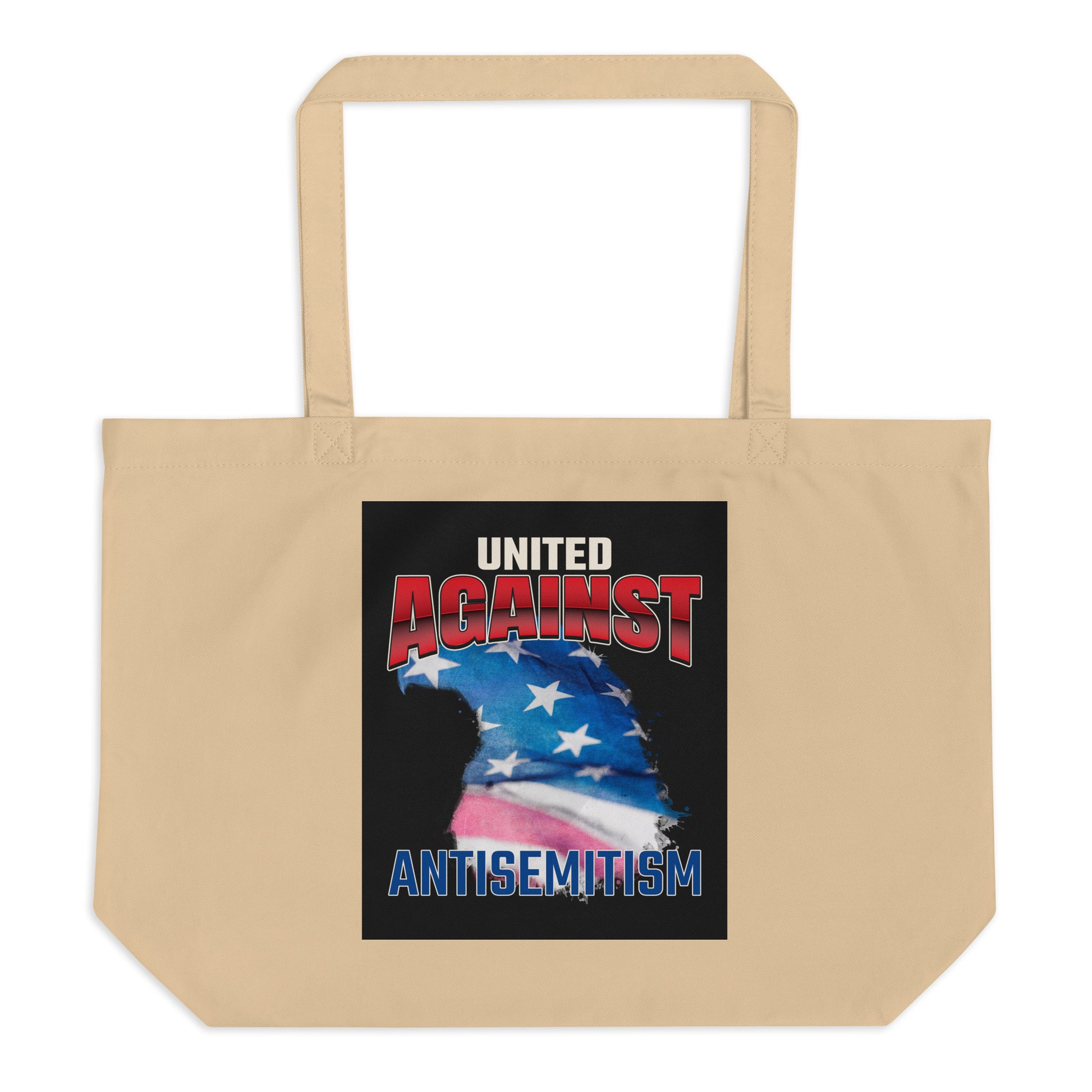 USA Edition | United Against Antisemitism | Large Organic Tote Bag