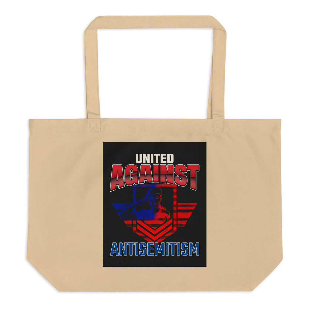 USA Edition | United Against Antisemitism | Large Organic Tote Bag