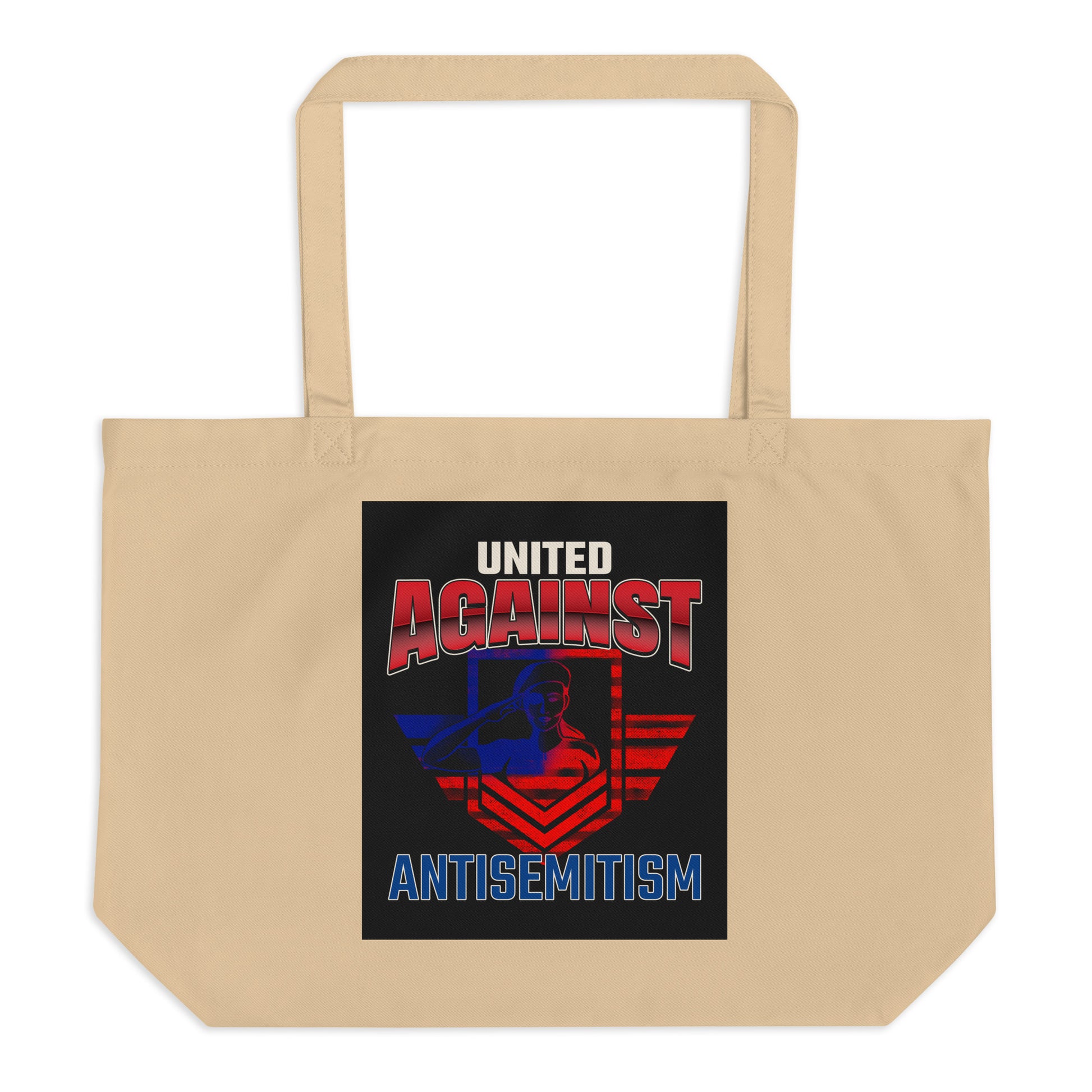 USA Edition | United Against Antisemitism | Large Organic Tote Bag