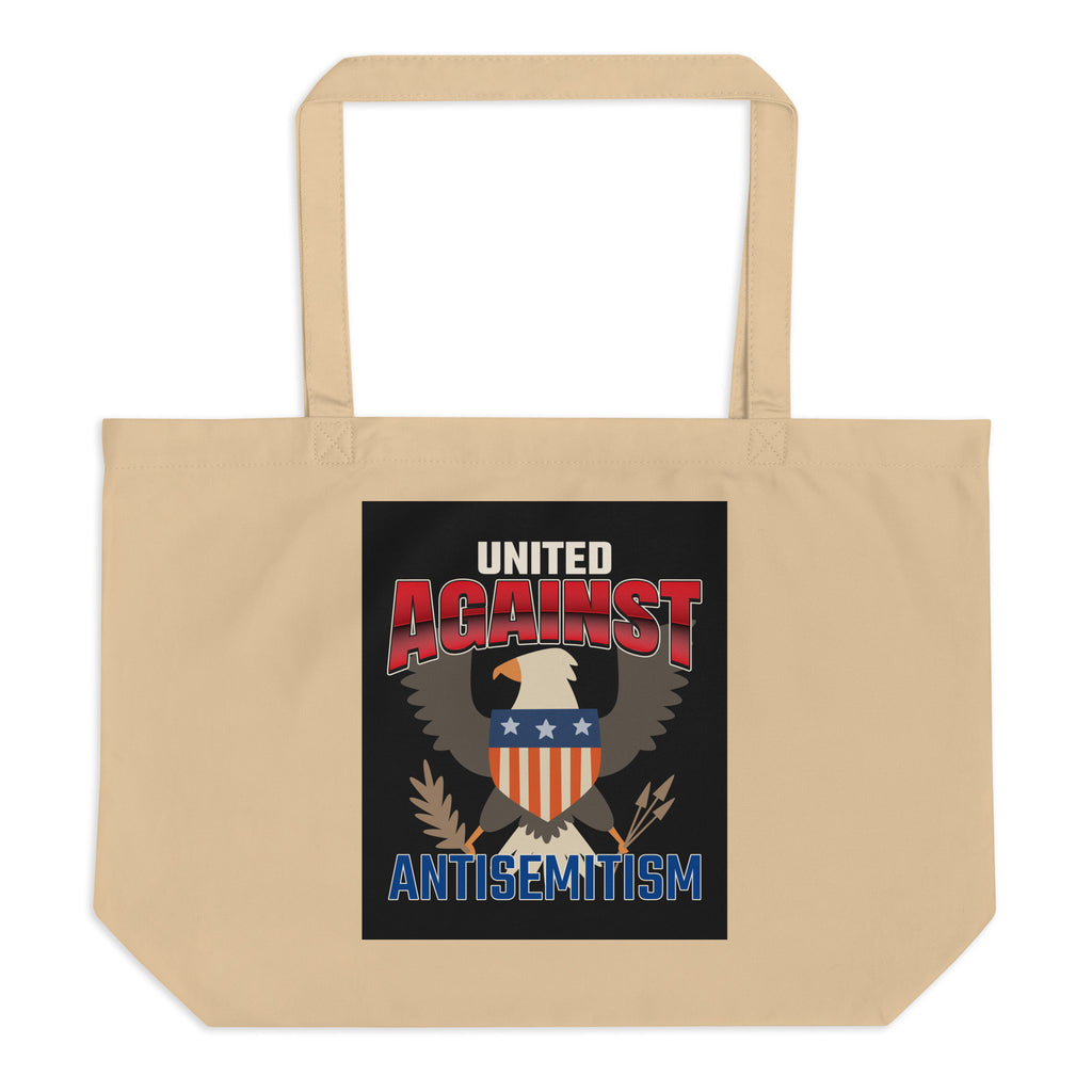 USA Edition | United Against Antisemitism | Large Organic Tote Bag