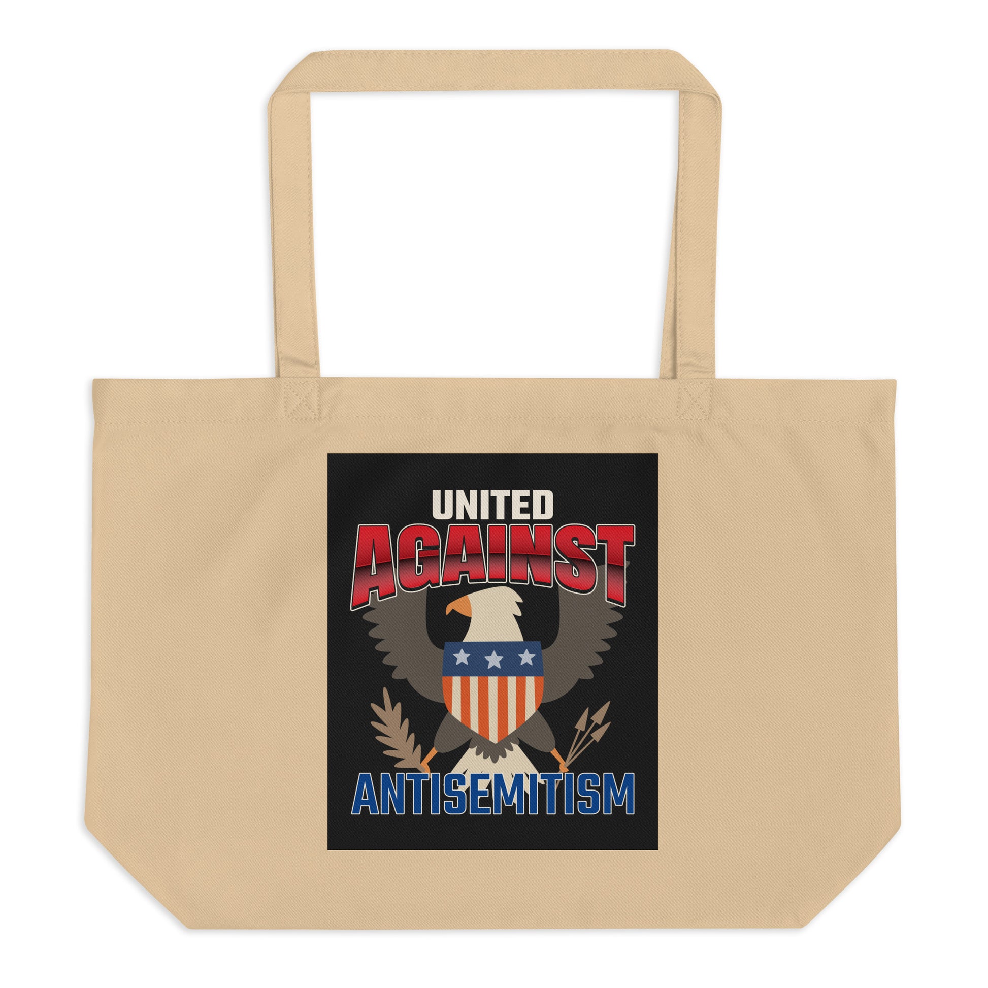 USA Edition | United Against Antisemitism | Large Organic Tote Bag