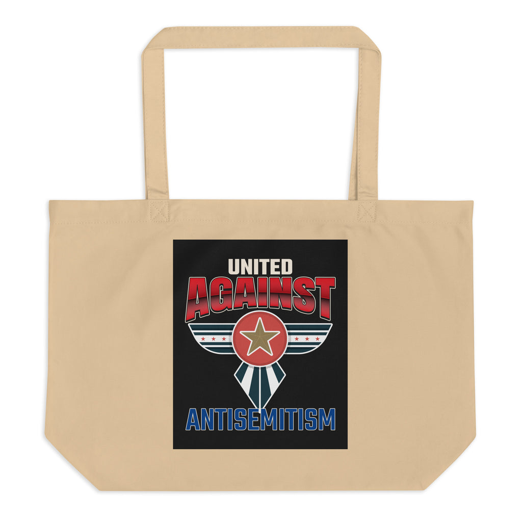 USA Edition | United Against Antisemitism | Large Organic Tote Bag