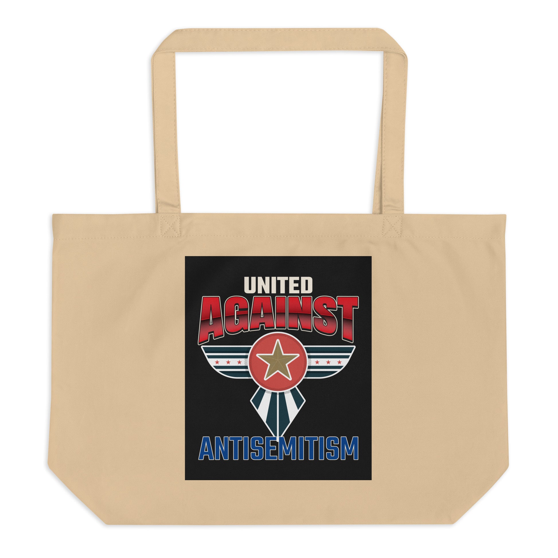 USA Edition | United Against Antisemitism | Large Organic Tote Bag