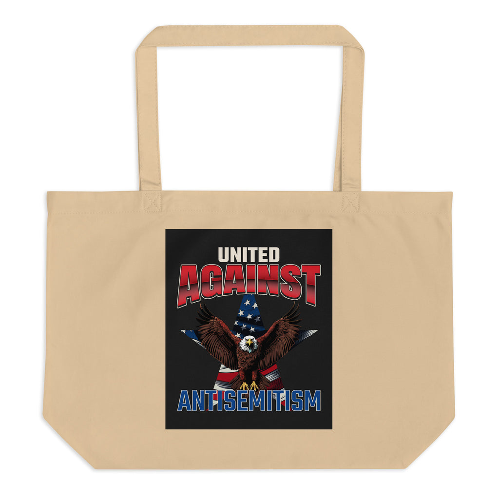 USA Edition | United Against Antisemitism | Large Organic Tote Bag