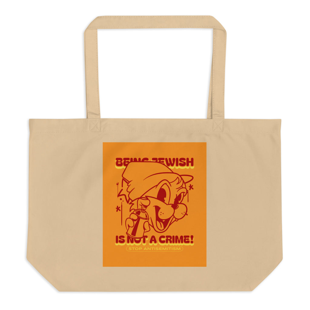 Streetart Graffiti Cartoon | Antisemitism | Large Organic Tote Bag