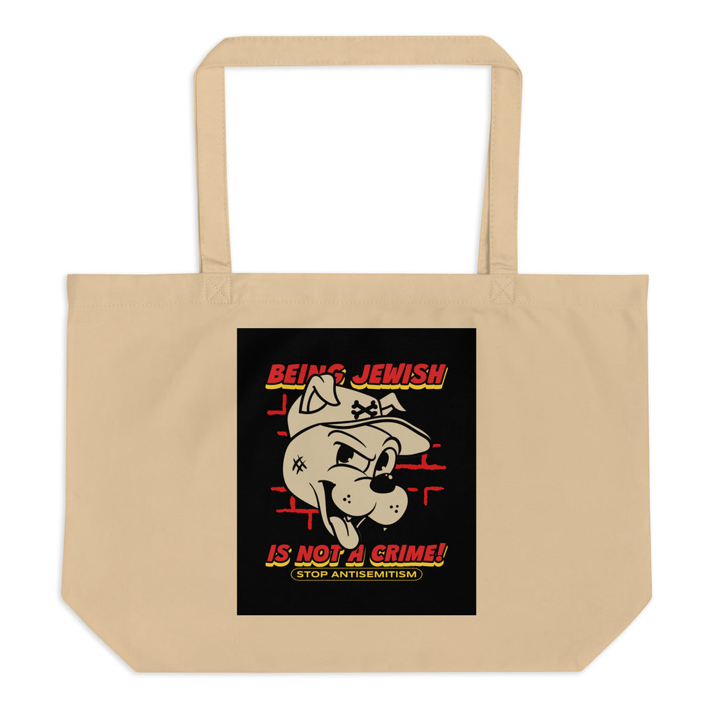 Streetart Graffiti Cartoon | Antisemitism | Large Organic Tote Bag