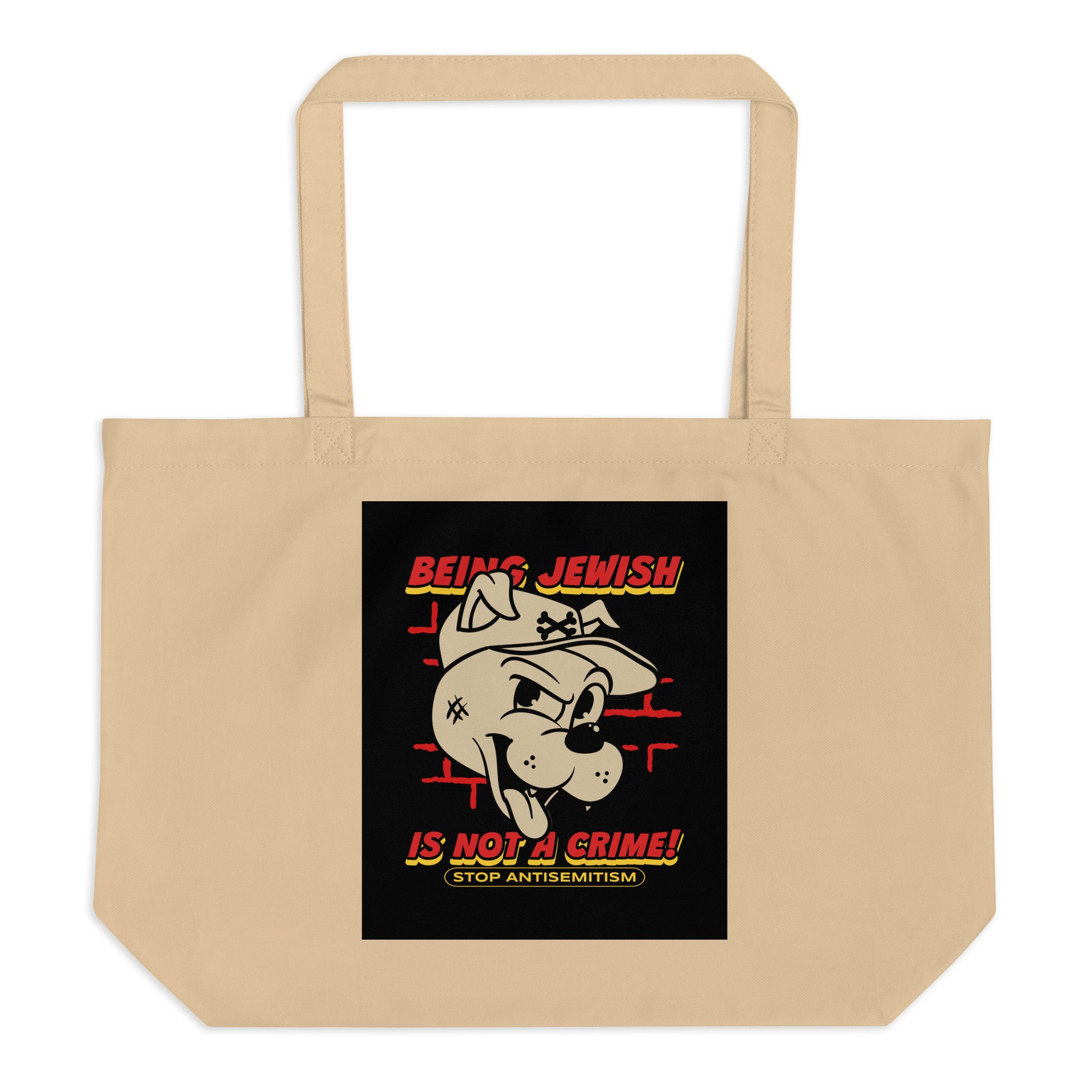 Streetart Graffiti Cartoon | Antisemitism | Large Organic Tote Bag