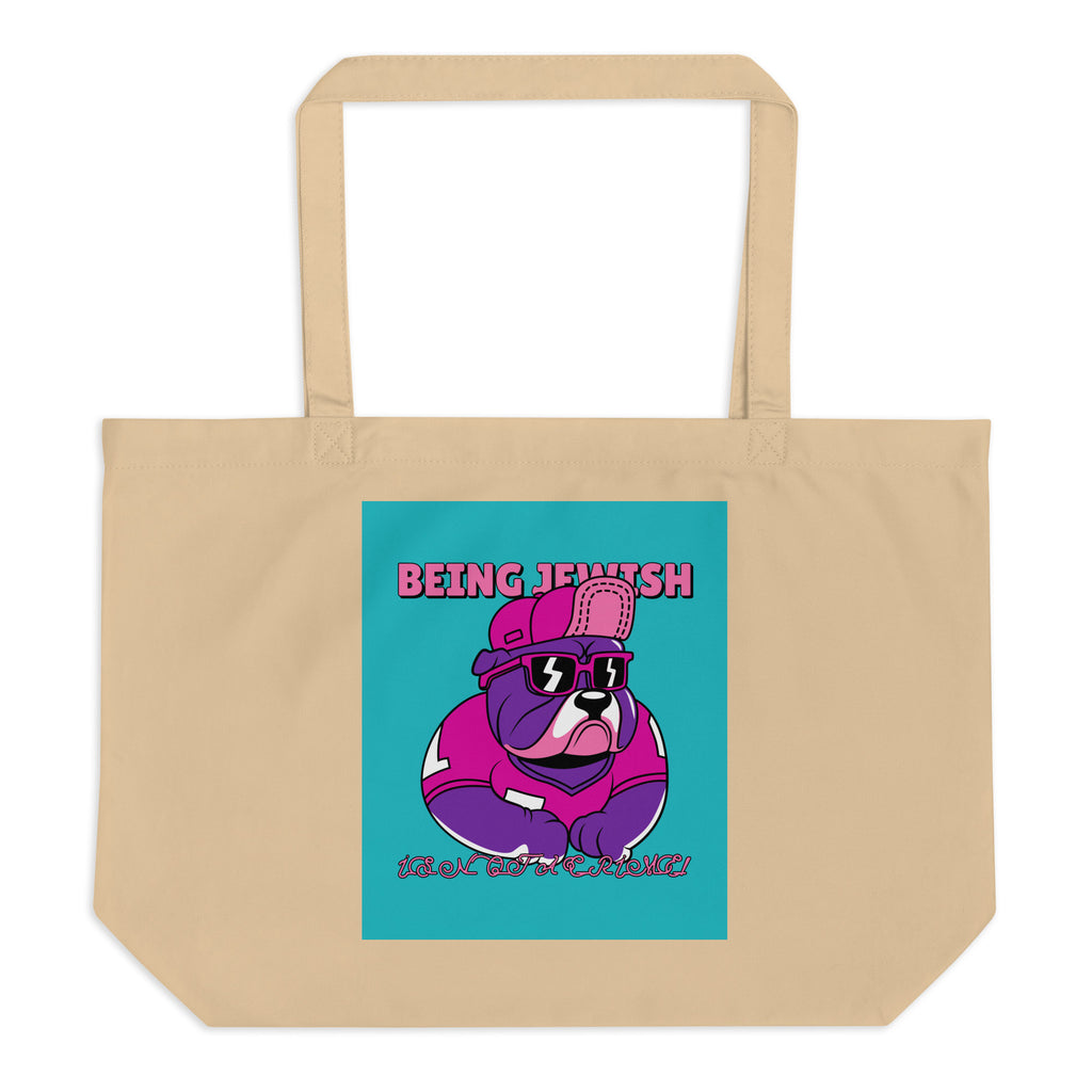 Streetart Graffiti Cartoon | Antisemitism | Large Organic Tote Bag