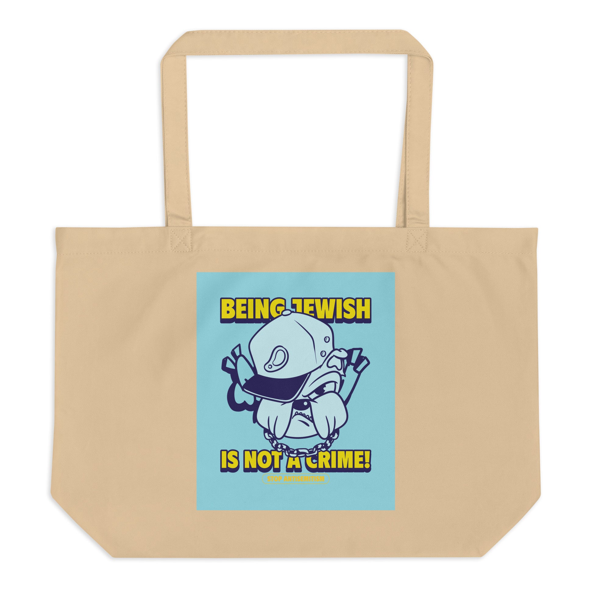 Streetart Graffiti Cartoon | Antisemitism | Large Organic Tote Bag