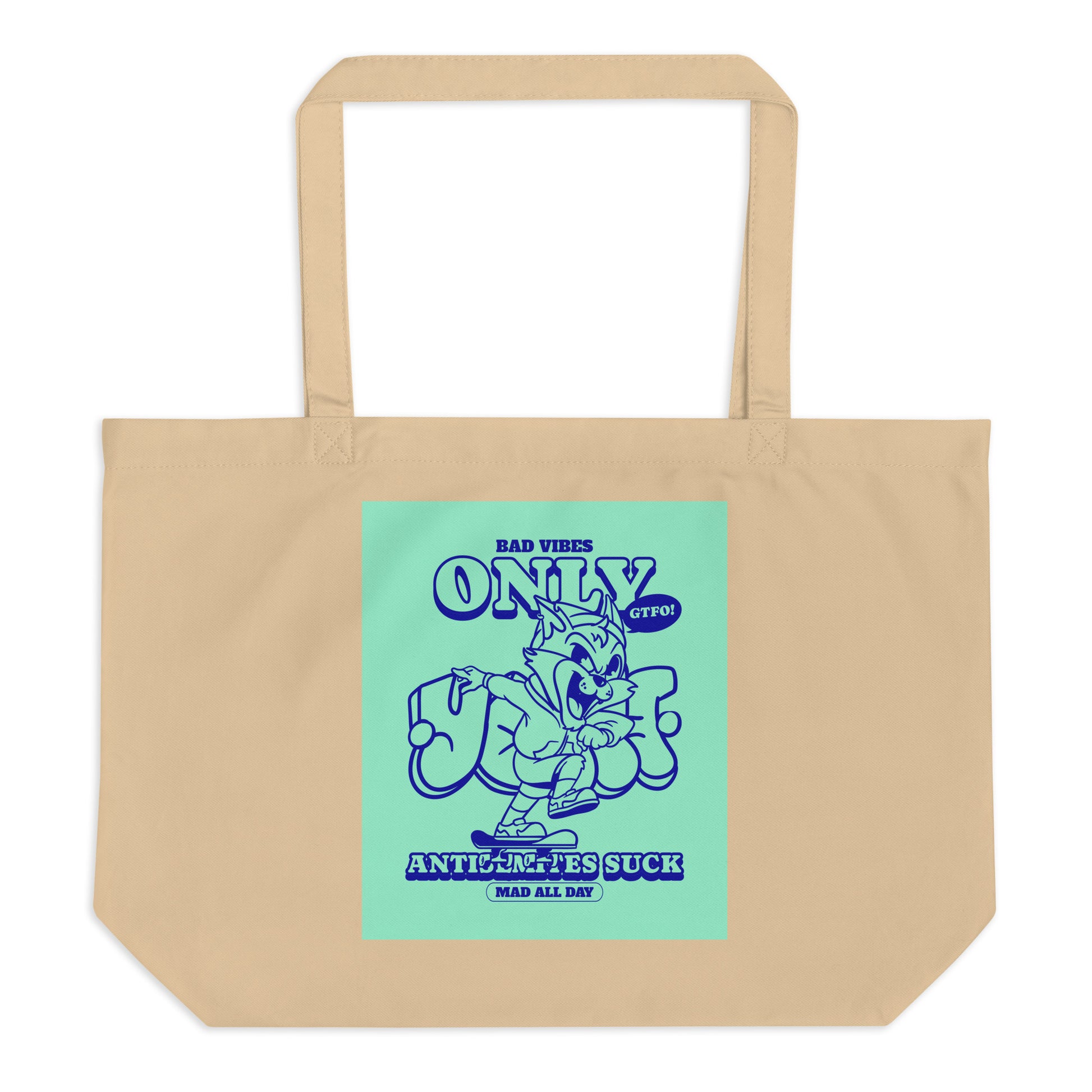 Streetart Graffiti Cartoon | Antisemitism | Large Organic Tote Bag