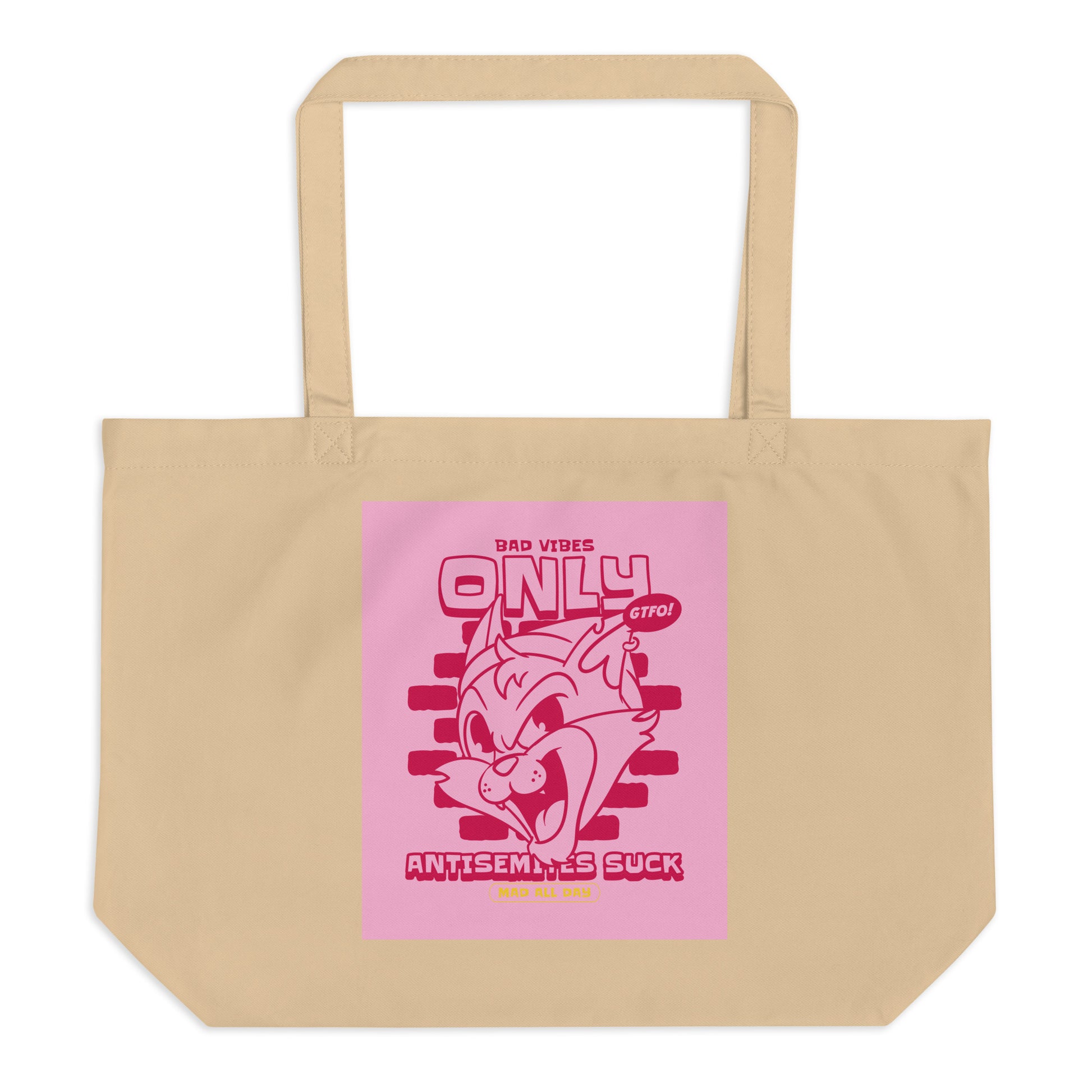 Streetart Graffiti Cartoon | Antisemitism | Large Organic Tote Bag