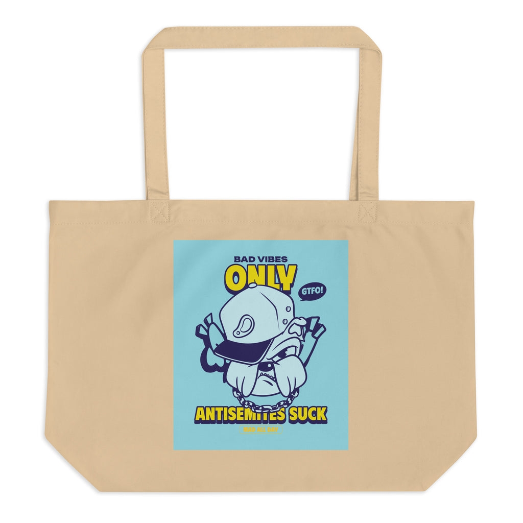 Streetart Graffiti Cartoon | Antisemitism | Large Organic Tote Bag
