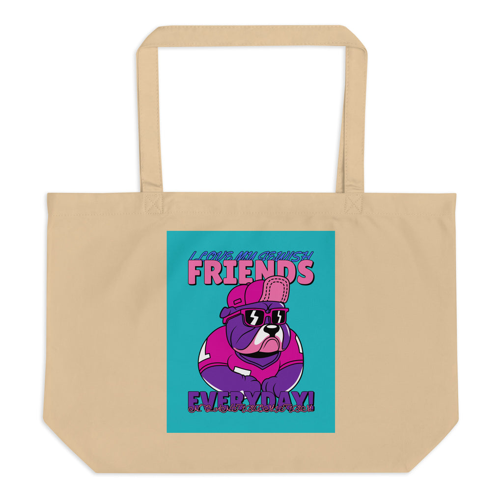 Streetart Graffiti Cartoon | Antisemitism | Large Organic Tote Bag