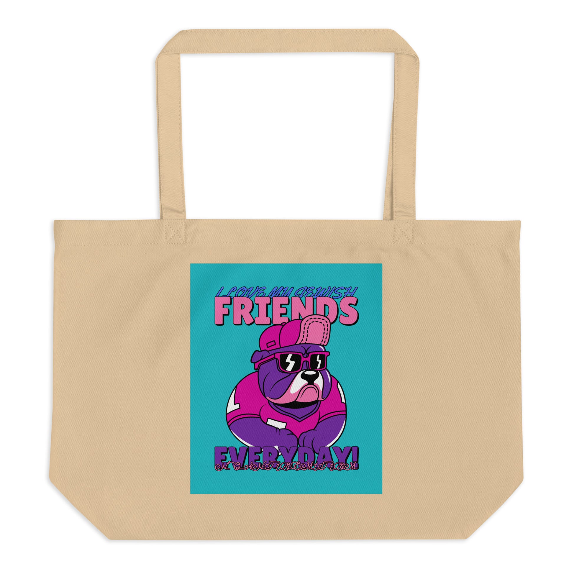 Streetart Graffiti Cartoon | Antisemitism | Large Organic Tote Bag