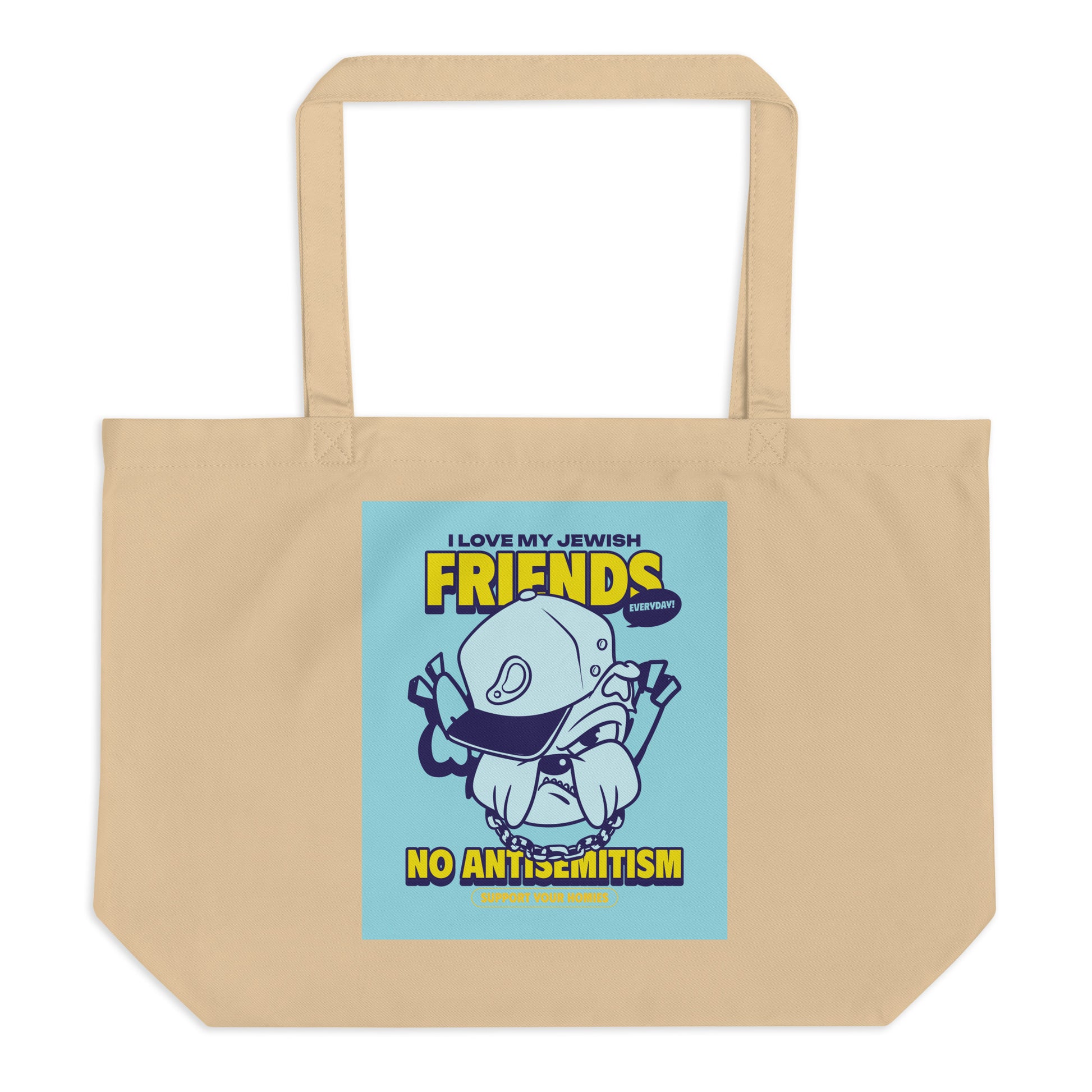 Streetart Graffiti Cartoon | Antisemitism | Large Organic Tote Bag